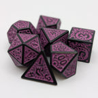 Magic Flame (Purple) - "Enchanted Royalty" - 7 Piece DnD Dice Set | Acrylic RPG Gaming Dice - Collectors World Toys