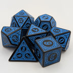 Magic Flame (Blue) - Enchanted Seas - 7 Piece DnD Dice Set | Acrylic RPG Gaming Dice - Collectors World Toys