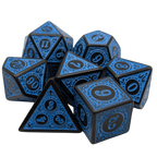 Magic Flame (Blue) - Enchanted Seas - 7 Piece DnD Dice Set | Acrylic RPG Gaming Dice - Collectors World Toys