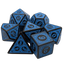 Magic Flame (Blue) - Enchanted Seas - 7 Piece DnD Dice Set | Acrylic RPG Gaming Dice