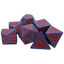 Magic Flame (Red Blue) - "Enchanted Hero" - 7 Piece DnD Dice Set | Acrylic RPG Gaming Dice