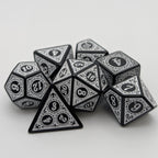 Magic Flame (White) - "Enchanted Zen" - 7 Piece DnD Dice Set | Acrylic RPG Gaming Dice - Collectors World Toys