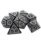 Magic Flame (White) - "Enchanted Zen" - 7 Piece DnD Dice Set | Acrylic RPG Gaming Dice - Collectors World Toys