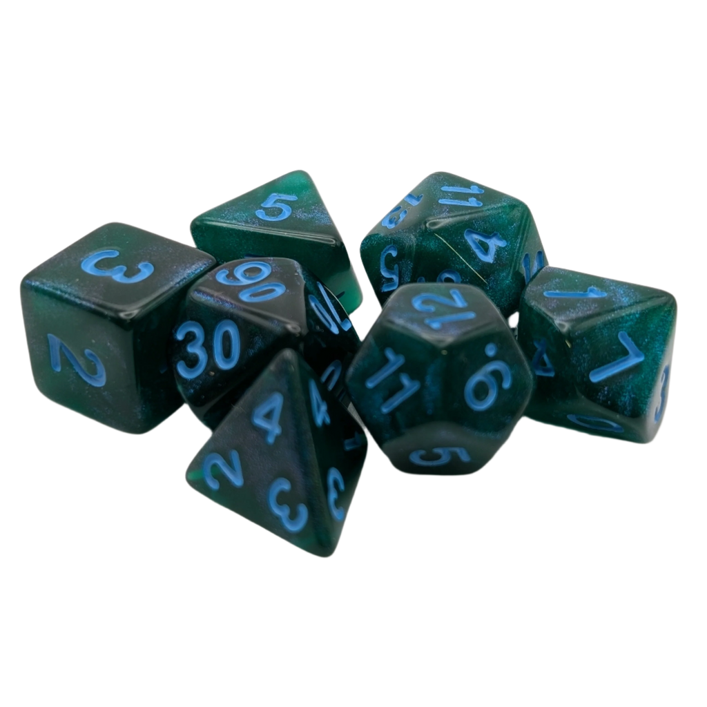Lake Bottom - 7 Piece DnD Dice Set | Acrylic RPG Gaming Dice - Collectors World Toys
