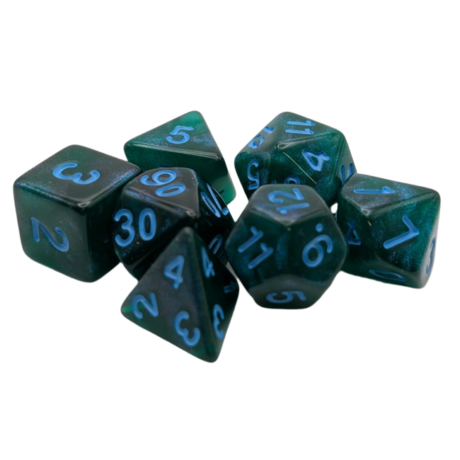 Lake Bottom - 7 Piece DnD Dice Set | Acrylic RPG Gaming Dice - Collectors World Toys Hover Image