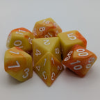 Lemon Orange - 7 Piece DnD Dice Set | Acrylic RPG Gaming Dice - Collectors World Toys