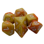Lemon Orange - 7 Piece DnD Dice Set | Acrylic RPG Gaming Dice - Collectors World Toys