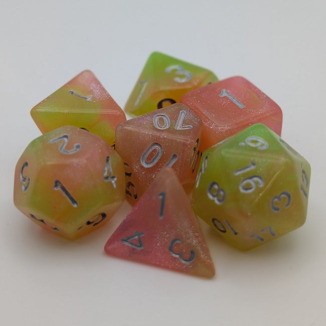 Summer's Joy - 7 Piece DnD Dice Set | Acrylic RPG Gaming Dice - Collectors World Toys Hover Image