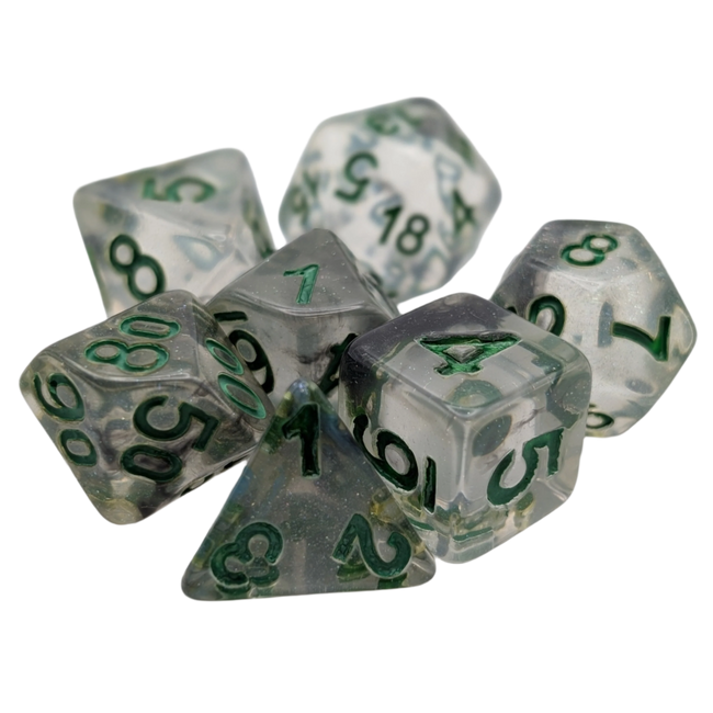 Shining Stars - 7 Piece DnD Dice Set | Acrylic RPG Gaming Dice - Collectors World Toys Hover Image