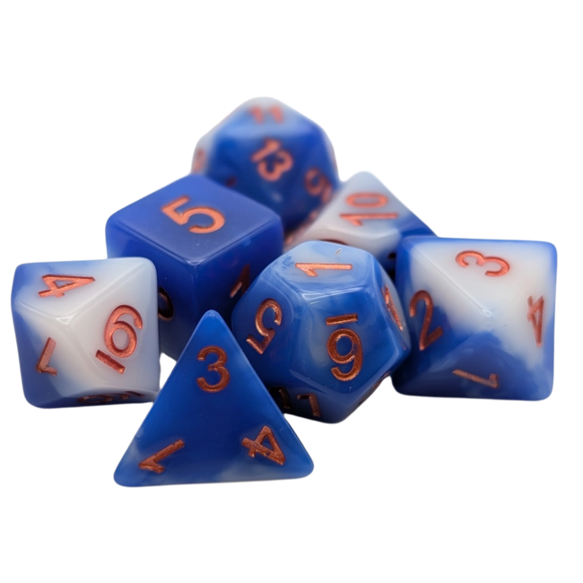 Sea and Sky- 7 Piece DnD Dice Set | Acrylic RPG Gaming Dice - Collectors World Toys Hover Image