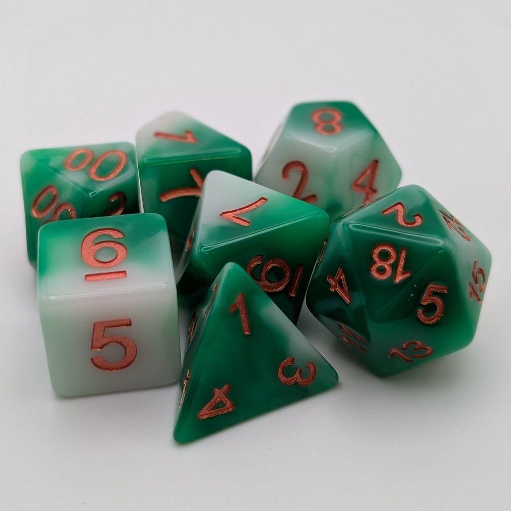 Pine Needles - 7 Piece DnD Dice Set | Acrylic RPG Gaming Dice - Collectors World Toys