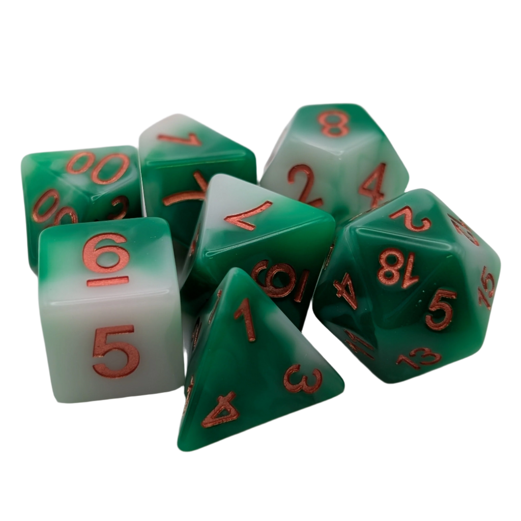 Pine Needles - 7 Piece DnD Dice Set | Acrylic RPG Gaming Dice - Collectors World Toys