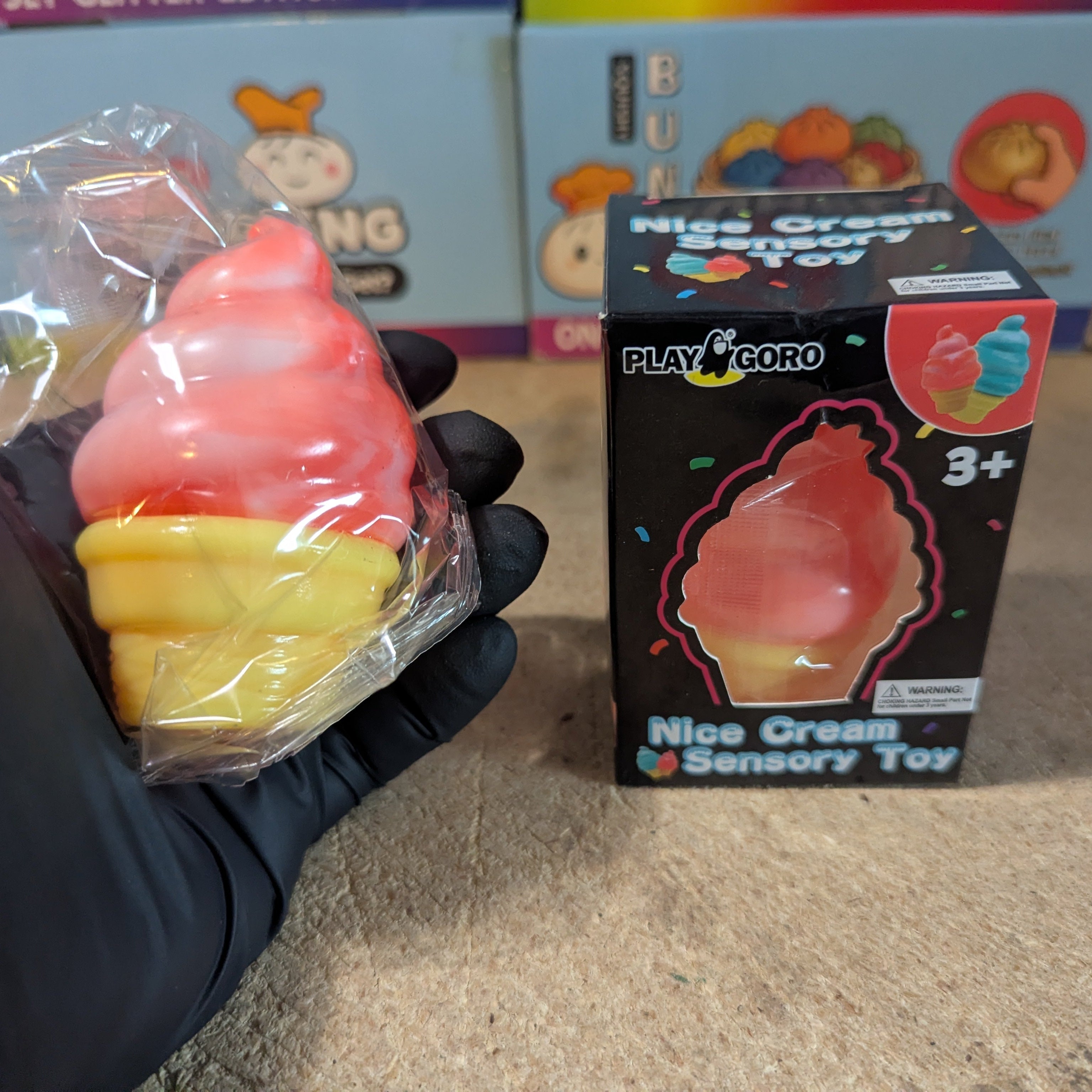 Blood Orange Creamy Ice Cream Cone Squishy (Slow Rising Squish) Secondary image