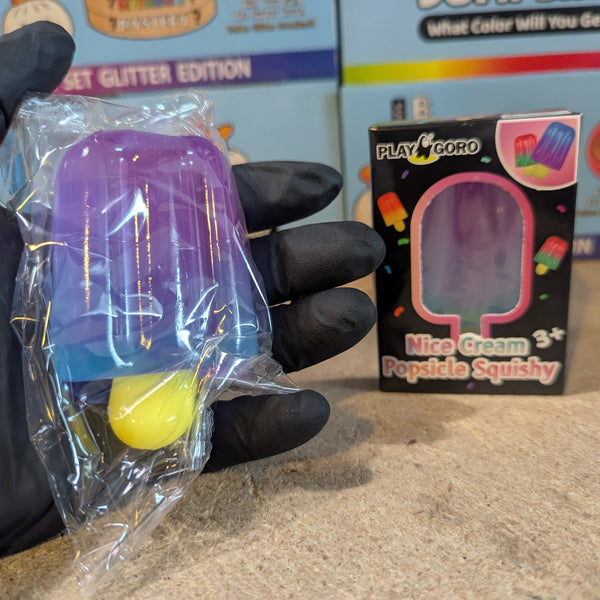 Purple to Blue Ice Cream Popsicle (Gelatin Squish)