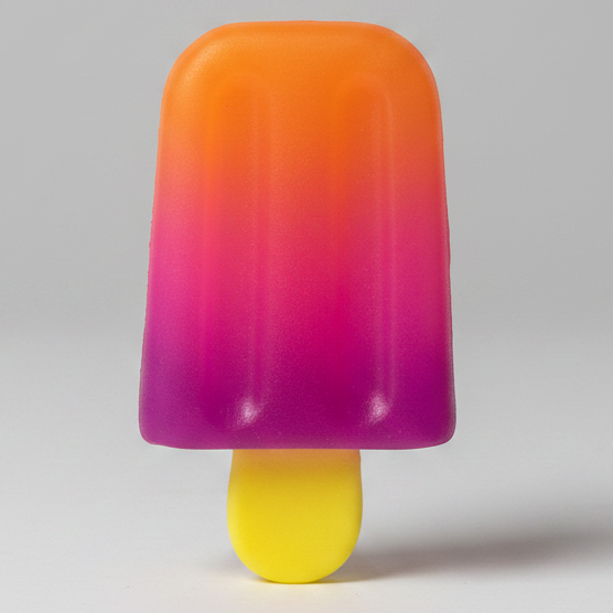 Orange to Magenta Ice Cream Popsicle (Gelatin Squish) Main image