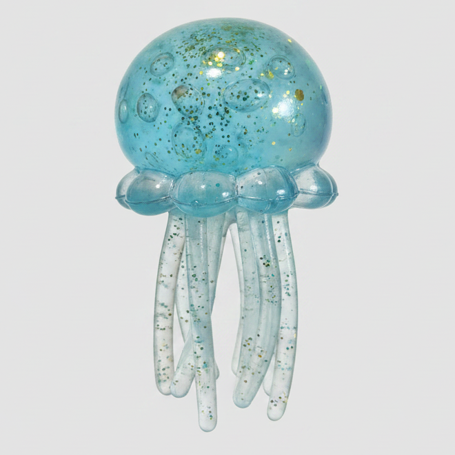 Blue Jellyfish with Tentacles (Slow-Rising Squish) Main image