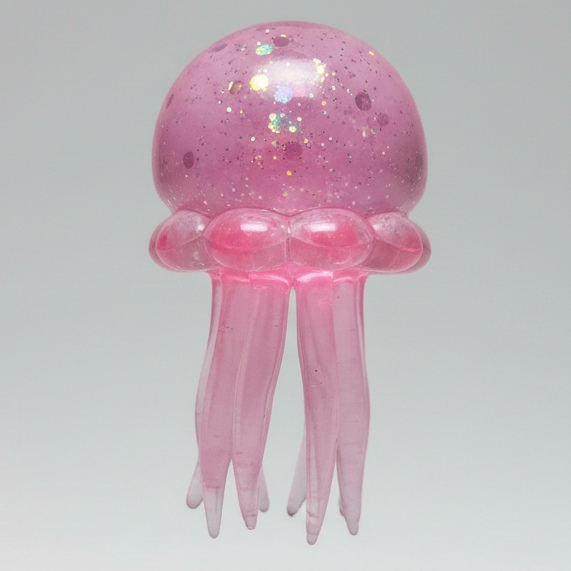 Pink Jellyfish with Tentacles (Slow-Rising Squish) Main image
