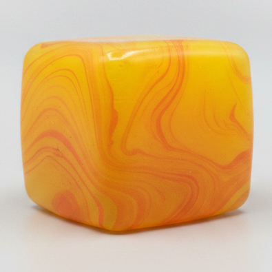 Yellow vs Orange Swirl Squeeze Cube (Super Slow-Rising Squish) Main image