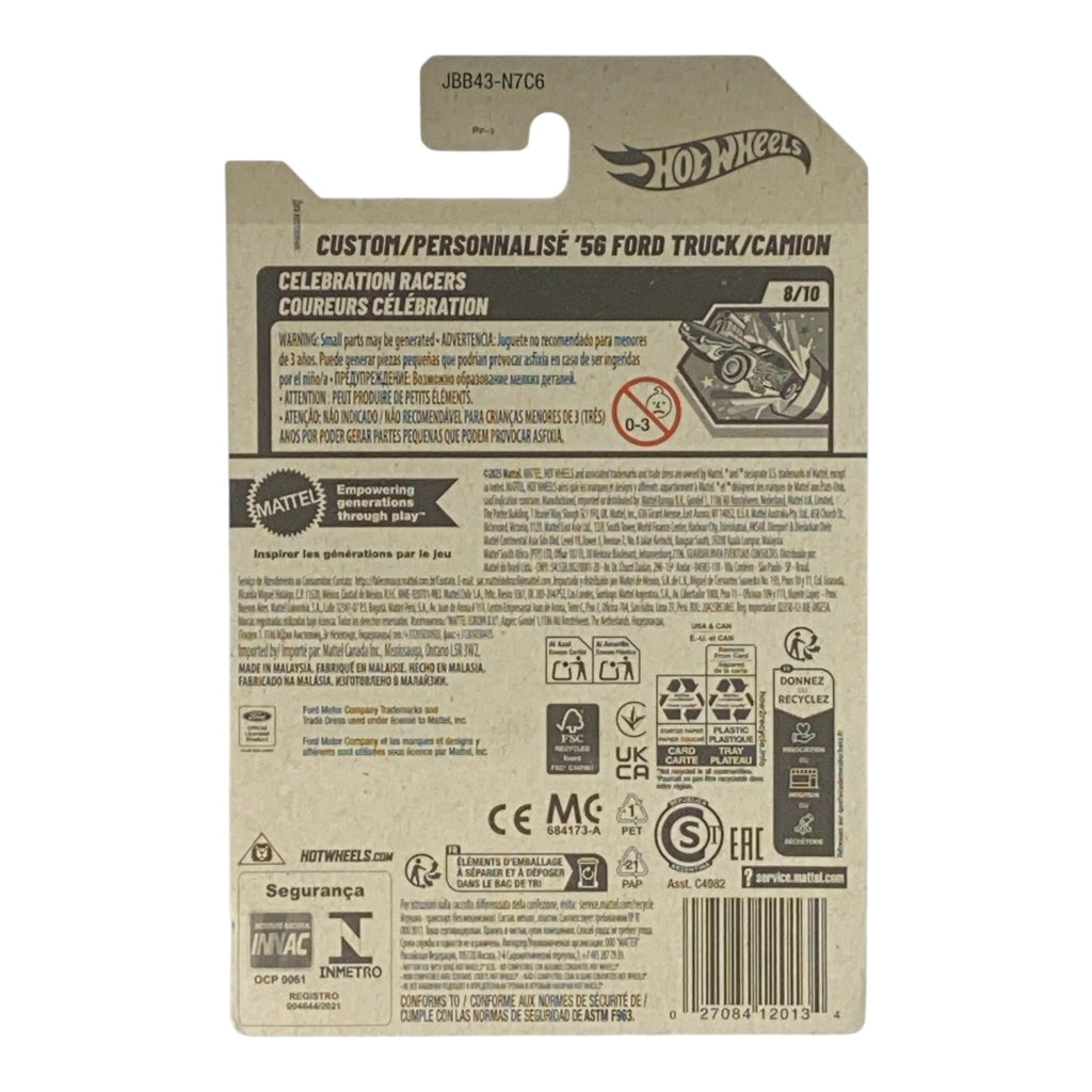 Hot Wheels Custom / Personnalise 56 Ford Truck / Camion - Celebration Racers 8/10 - Collectors World Toys