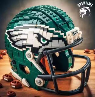 Philadelphia Eagles Football Helmet Custom building blocks - Collectors World Toys Hover Image