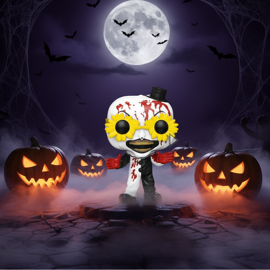 PREORDER (Estimated Arrival MAY/JUNE 2025) POP! Movies: Terrifier - Art the Clown with Glasses Bloody Chase Funko Shop Exclusive Main image