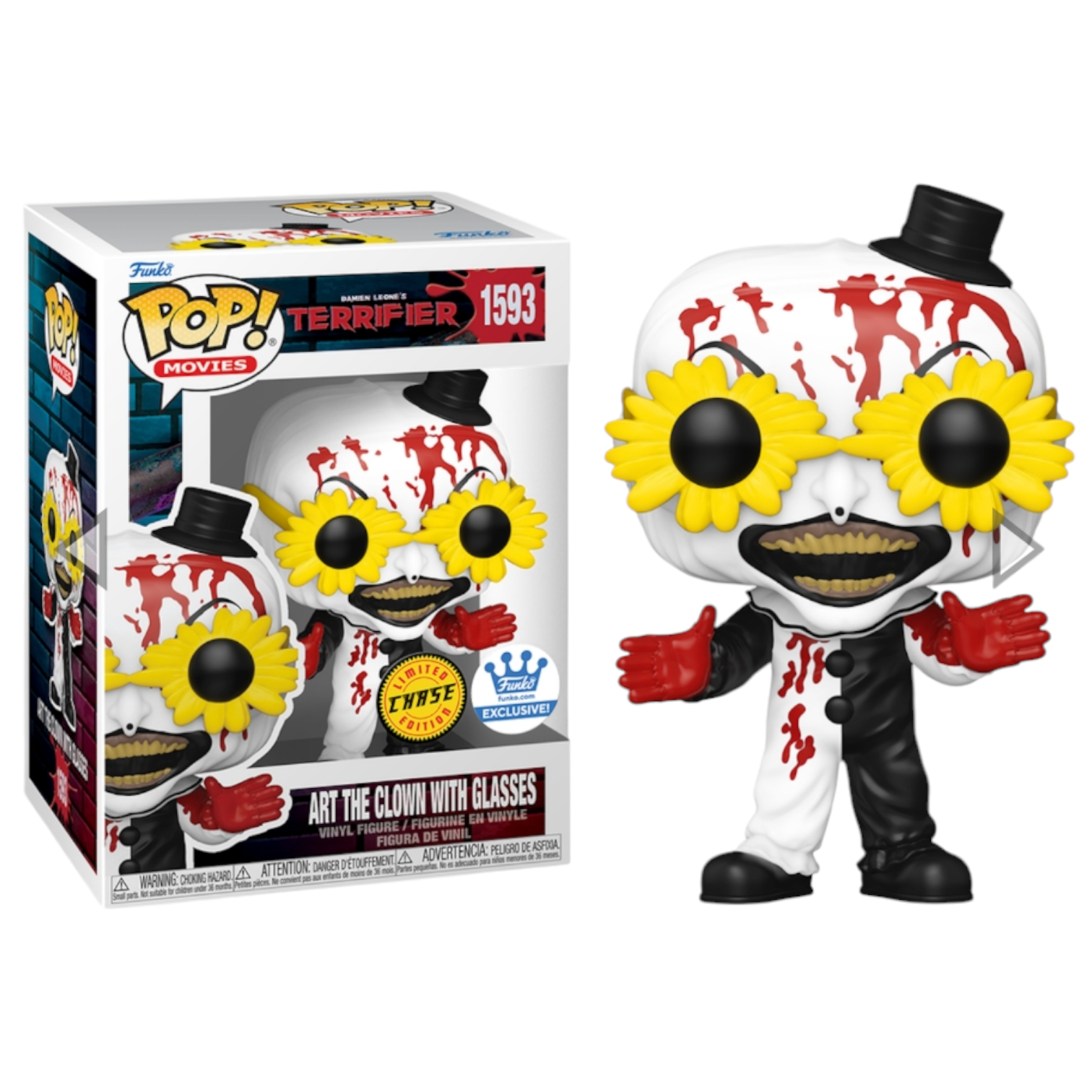 POP! Movies: Terrifier - Art the Clown with Glasses Bloody Chase Funko Shop Exclusive Main image