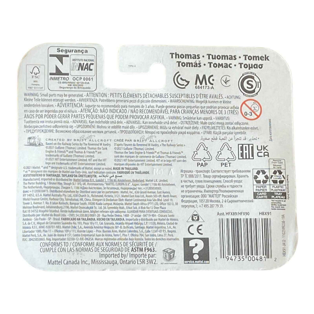 Thomas & Friends Toy Train, Thomas Diecast Metal Engine, Push-Along Vehicle -