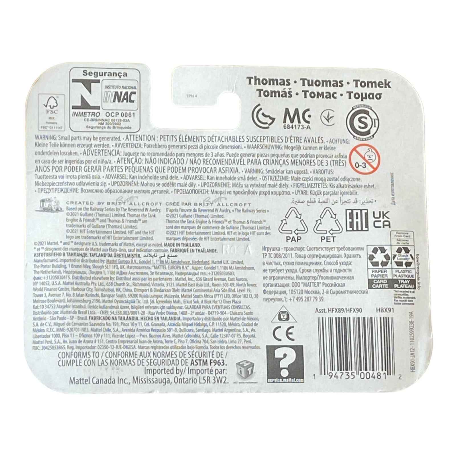 Thomas & Friends Toy Train, Thomas Diecast Metal Engine, Push-Along Vehicle -