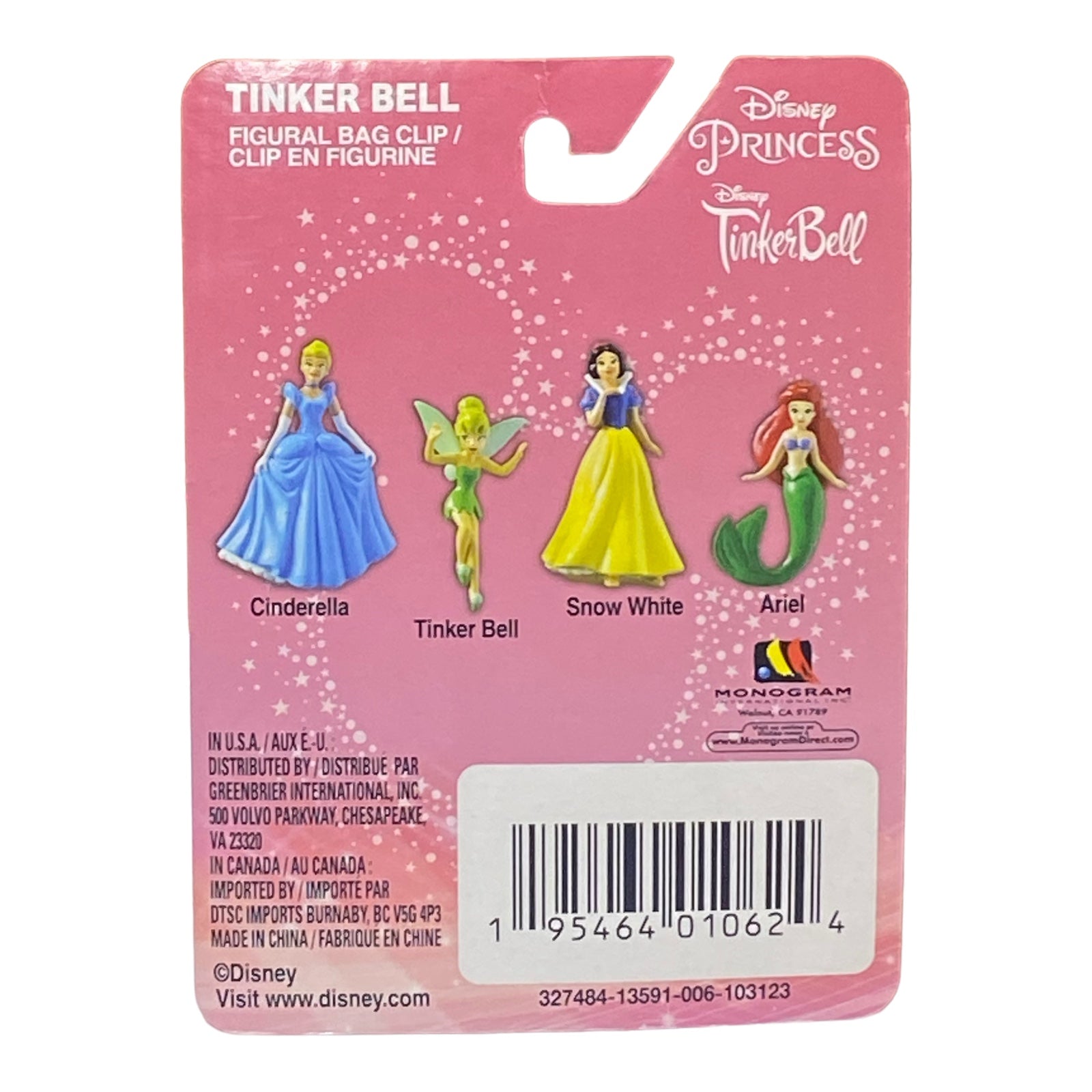 Tinker Bell Figural Bag Clip