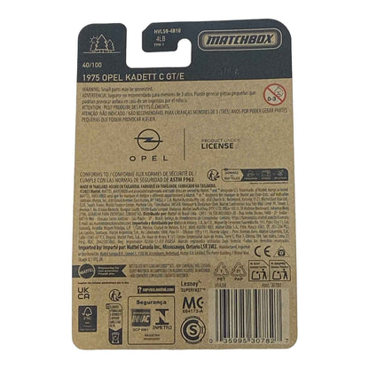 Matchbox 1975 Opel Kadett C GT/F - Matchbox Series 40/100
