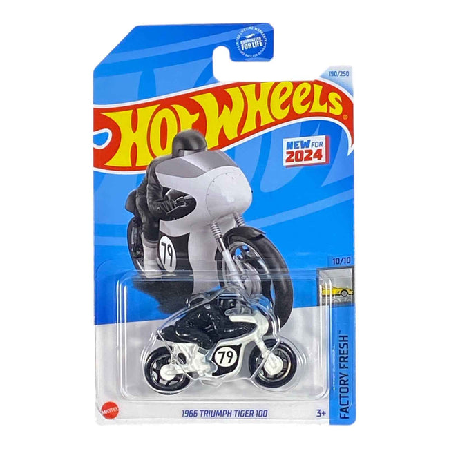 Hot Wheels 1966 Triumph Tiger 100 - Factory Fresh Series 10/10 - Hover Image