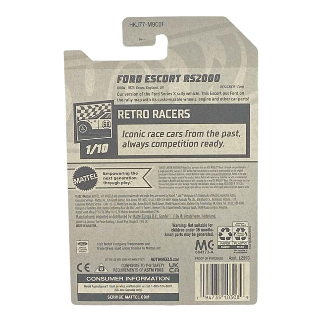 Hot Wheels Ford Escort RS2000 - Retro Racers Series 1/10 Main Image