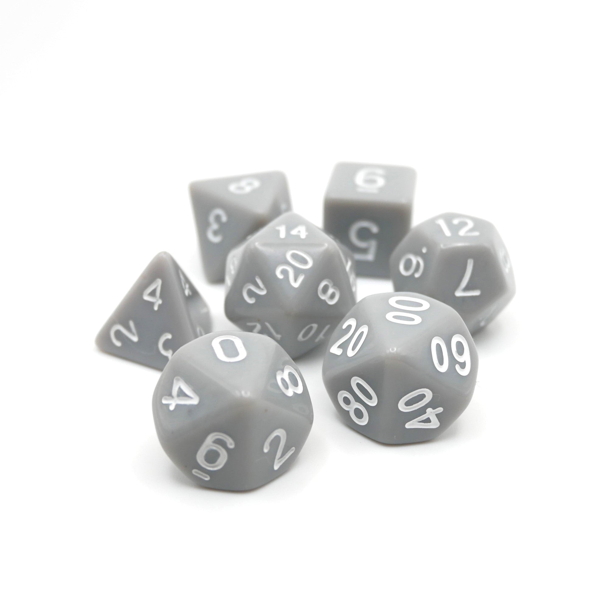 Quietus - 7 Piece DnD Dice Set | Acrylic RPG Gaming Dice Main image