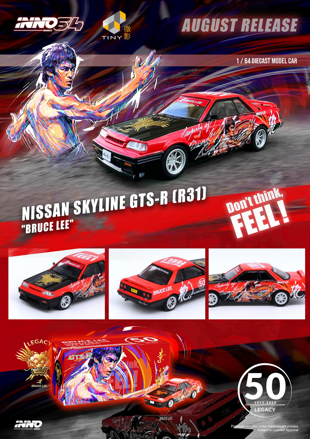 Inno64 x TINY Skyline GT-R's Series Honoring Bruce Lee's 50th Anniversary 1:64 - Collectors World Toys