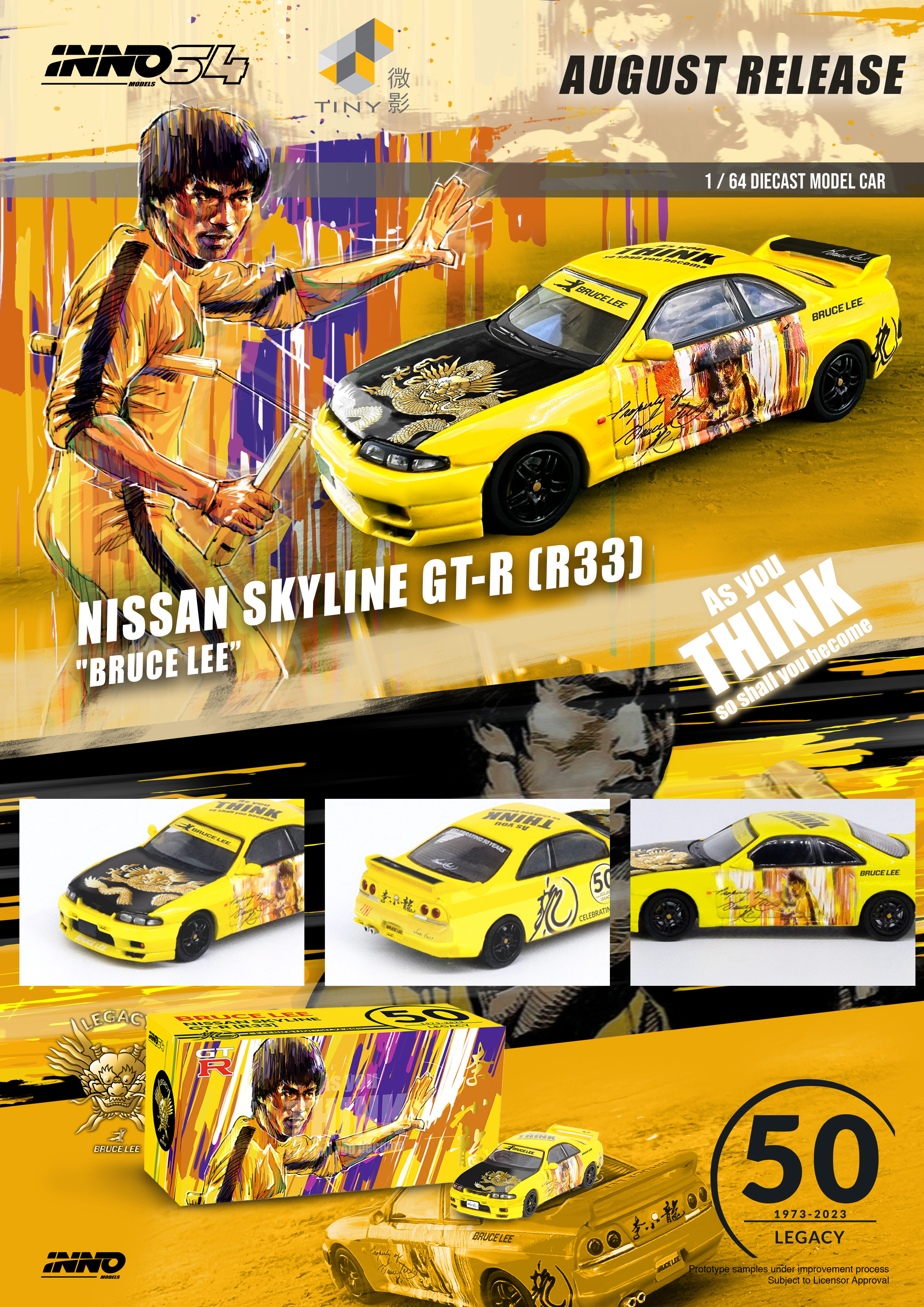 Inno64 x TINY Skyline GT-R's Series Honoring Bruce Lee's 50th Anniversary 1:64 - Collectors World Toys