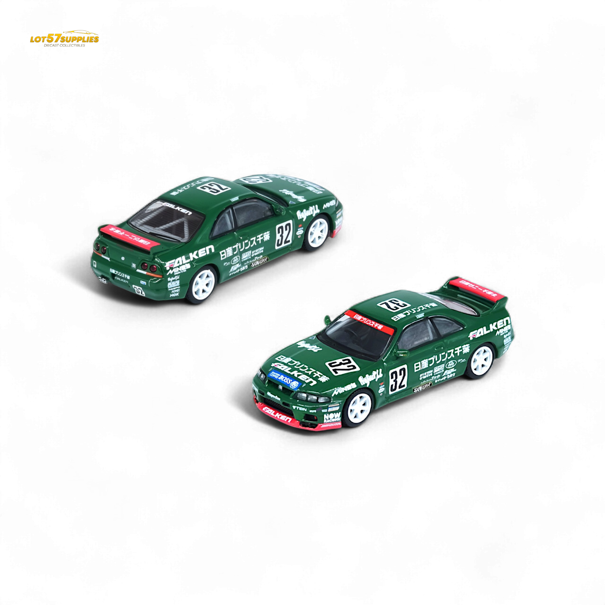 Inno64 NISSAN SKYLINE GT-R R33 #32 "PRINCE CHIBA FALKEN" N1 Super Endurance Series - TOKACHI 24H 1996 1:64