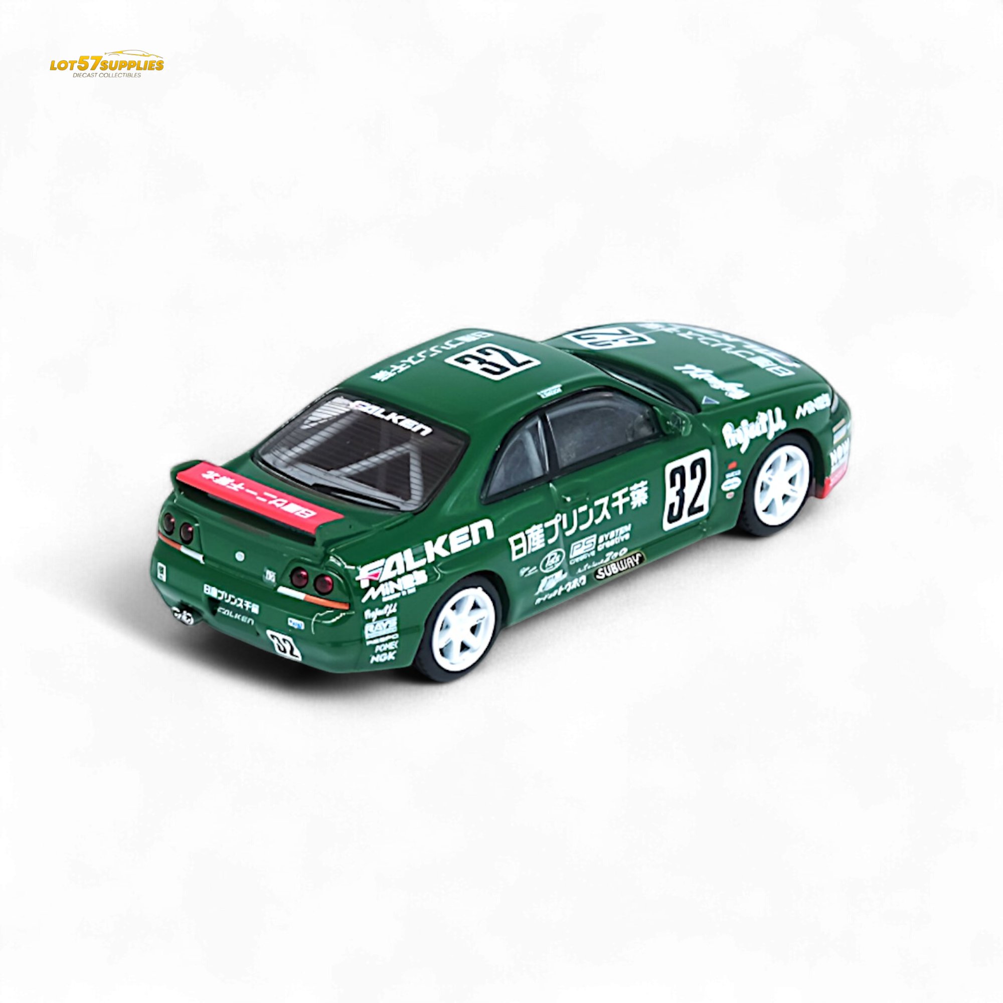Inno64 NISSAN SKYLINE GT-R R33 #32 "PRINCE CHIBA FALKEN" N1 Super Endurance Series - TOKACHI 24H 1996 1:64