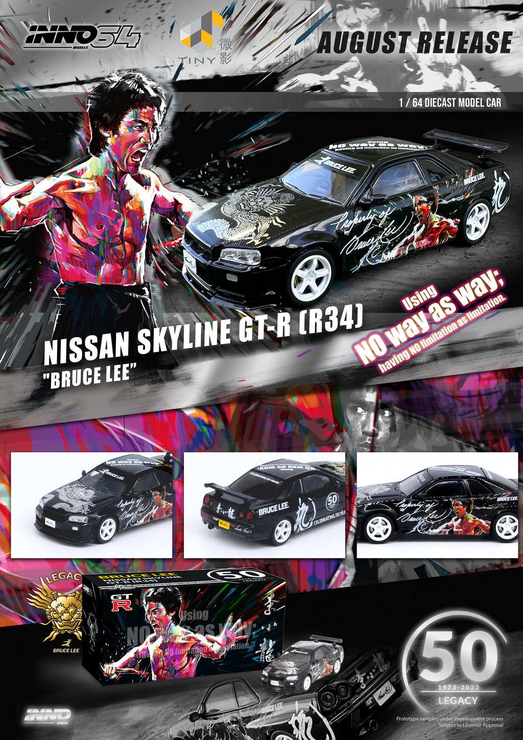 Inno64 x TINY Skyline GT-R's Series Honoring Bruce Lee's 50th Anniversary 1:64 - Collectors World Toys