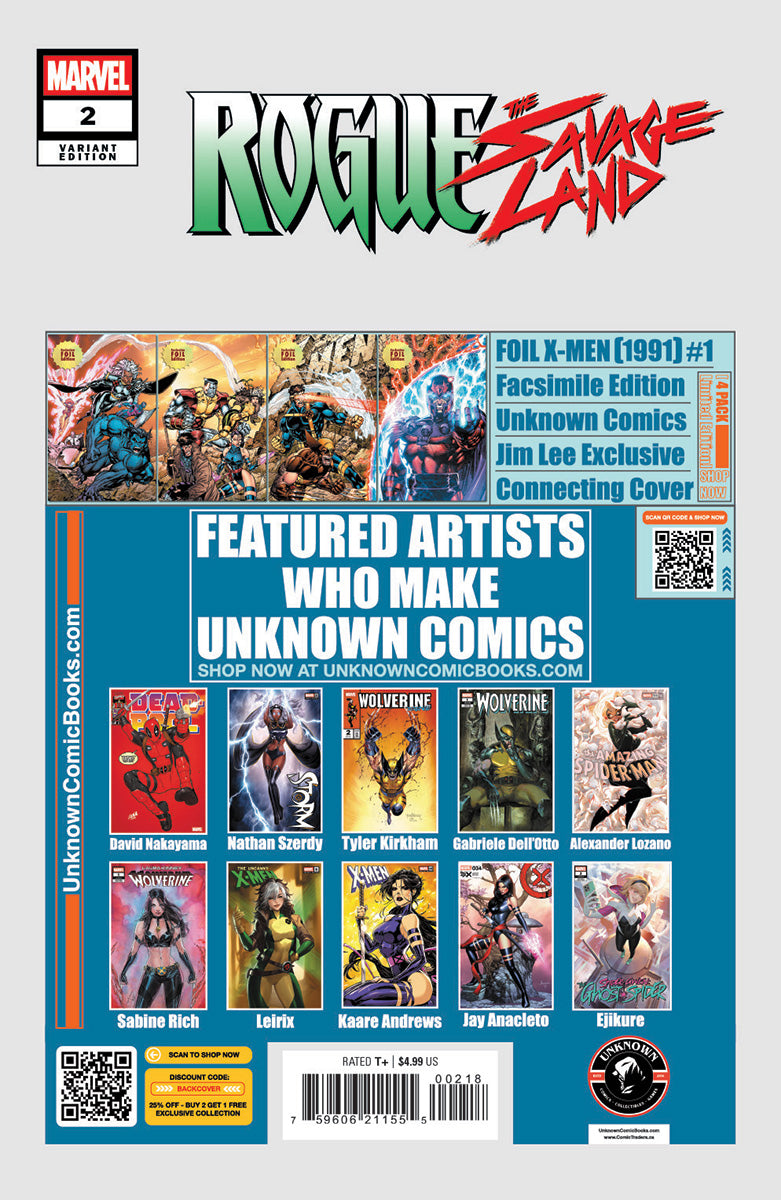 Rogue: The Savage Land #2 Unknown Comic Sabine Rich Exclusive Var (02/26/2025) - Collectors World Toys