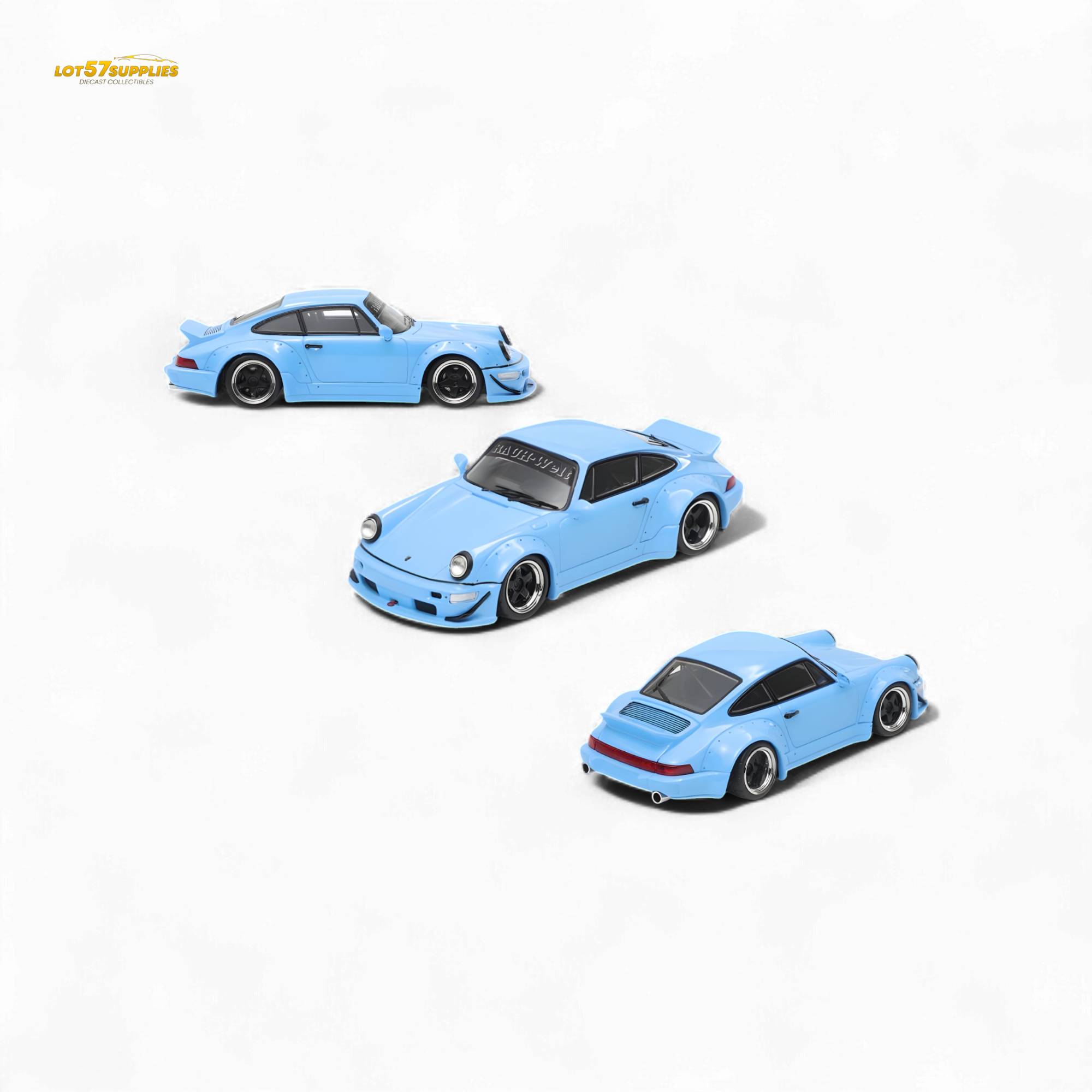 Fast Speed FS Rauh-Welt RWB964 Wide-Body Duck Wing - Sky Blue 1:64 Main image