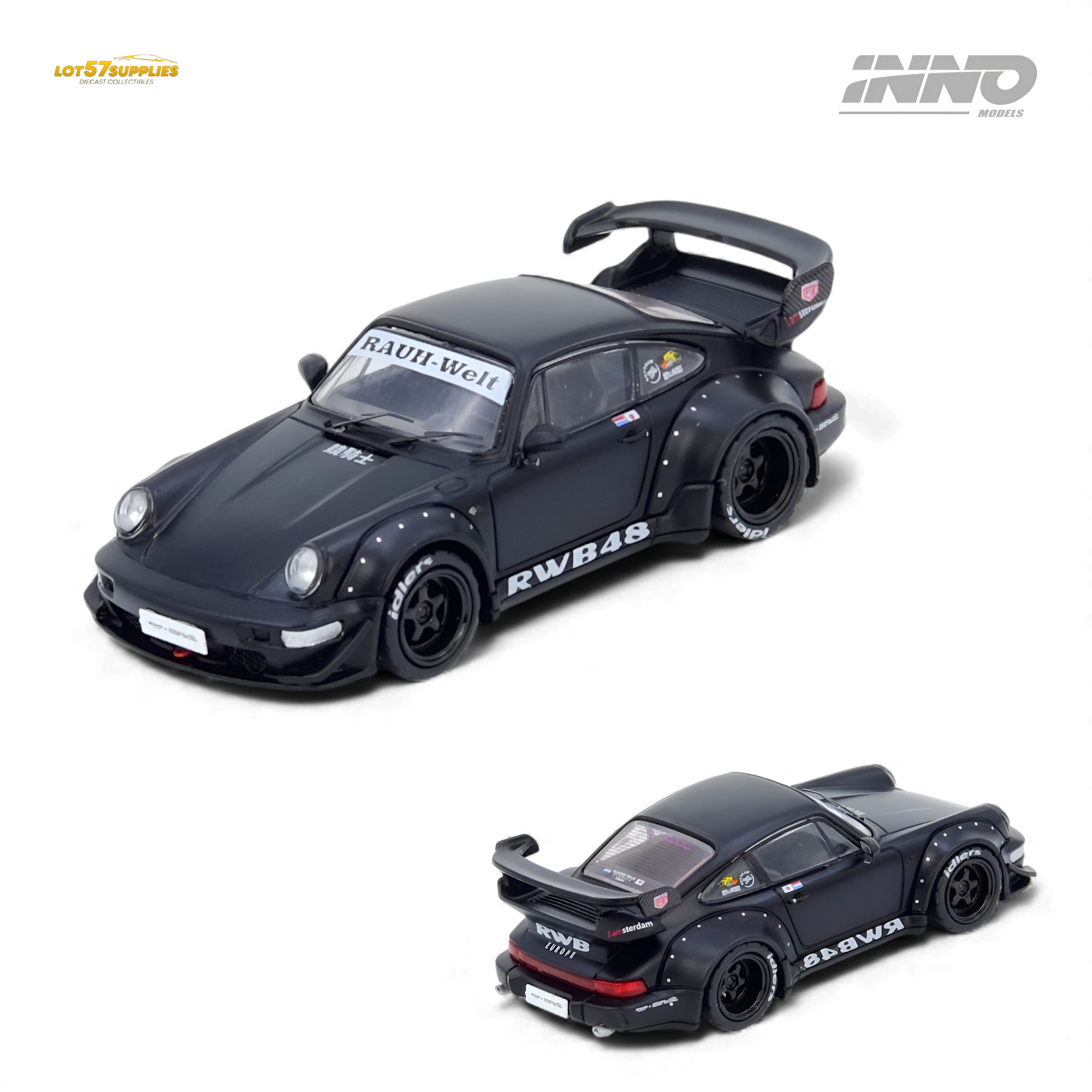 (Pre-Order) INNO64 RWB 964 Darth Vader - Black Matt 1:64 Main image