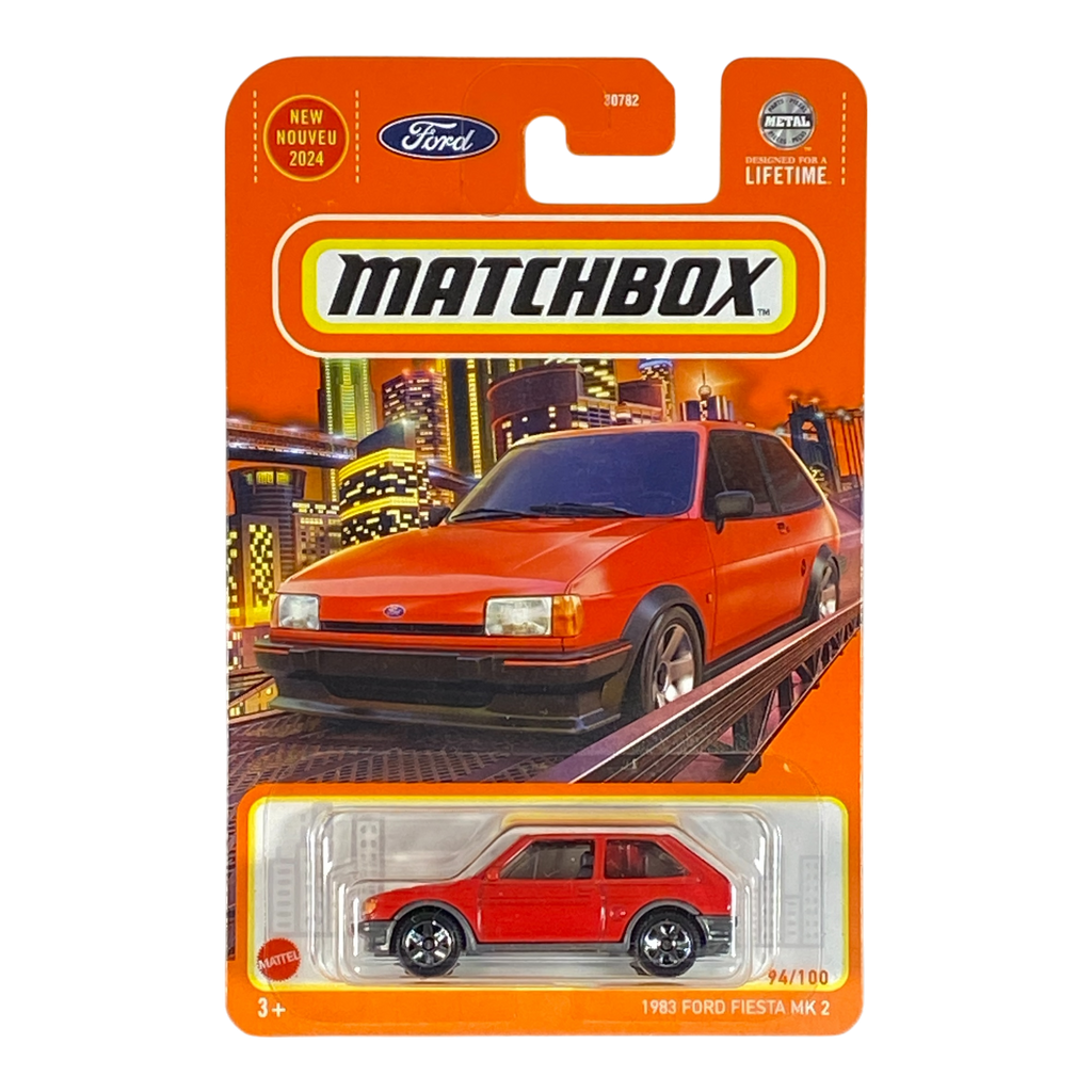 Red Matchbox 1983 Ford Fiesta MK2