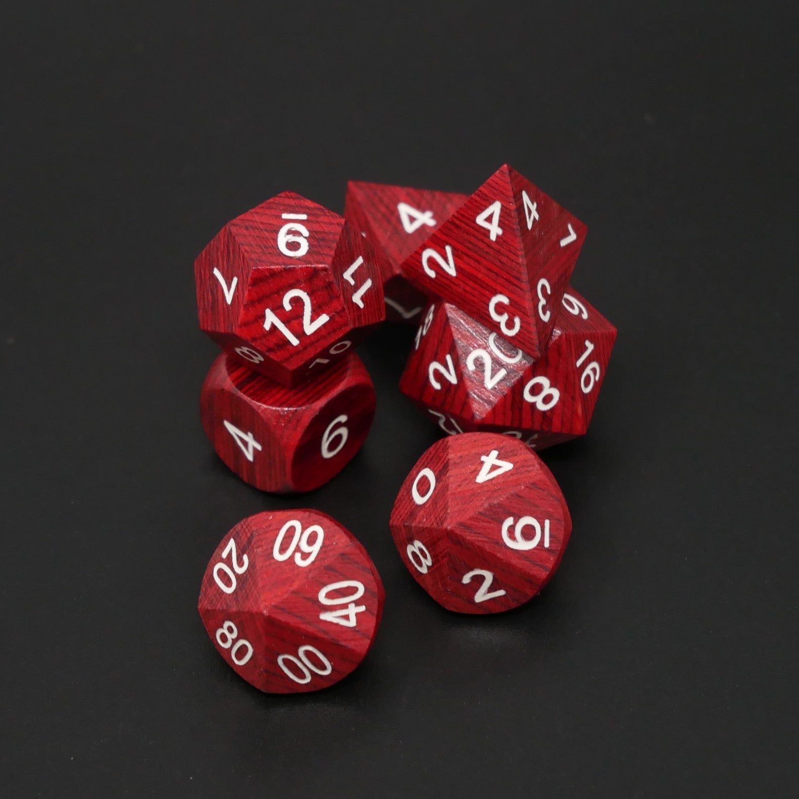 Redwood Forest - 7 Piece DnD Dice Set | Wood RPG Gaming Dice Main image