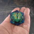 Remorhaz's Eye | Giant D20 Moving Eye DnD Dice | Acrylic RPG Gaming Dice - Collectors World Toys