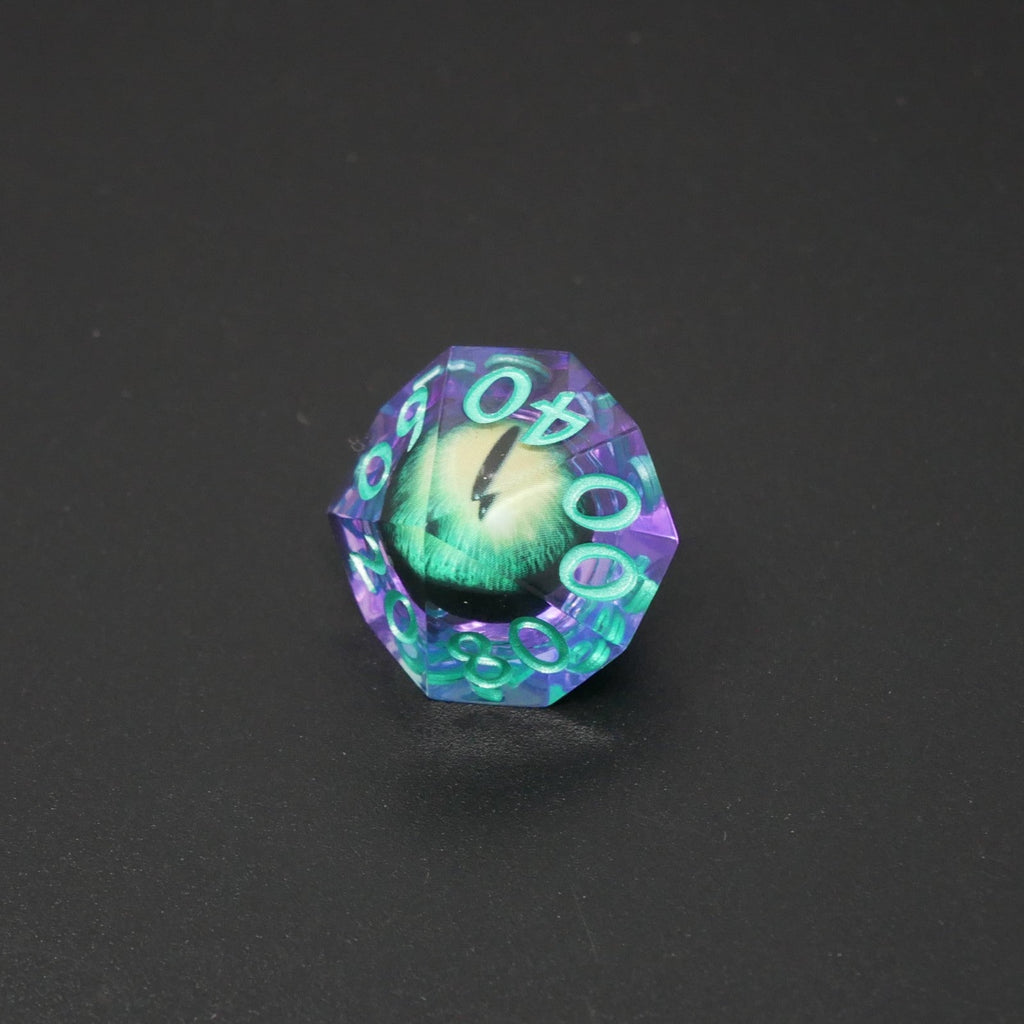 Remorhaz's Eye |  7 Piece Moving Eye DnD Dice Set | Acrylic RPG Gaming Dice - Collectors World Toys