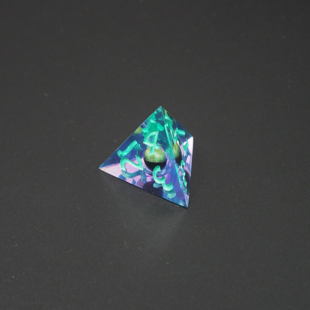 Remorhaz's Eye |  7 Piece Moving Eye DnD Dice Set | Acrylic RPG Gaming Dice - Collectors World Toys