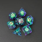 Remorhaz's Eye |  7 Piece Moving Eye DnD Dice Set | Acrylic RPG Gaming Dice - Collectors World Toys