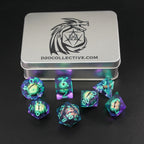 Remorhaz's Eye |  7 Piece Moving Eye DnD Dice Set | Acrylic RPG Gaming Dice - Collectors World Toys