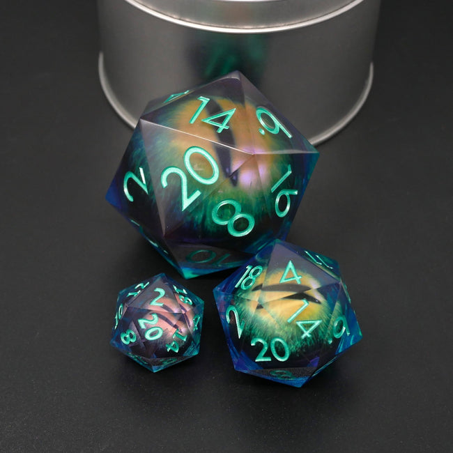 Remorhaz's Eye | Giant D20 Moving Eye DnD Dice | Acrylic RPG Gaming Dice - Collectors World Toys Hover Image