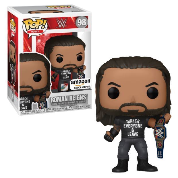 Funko POP WWE: Roman Reigns with Title, Wreck Everyone and Leave, Amazon Exclusive Main image